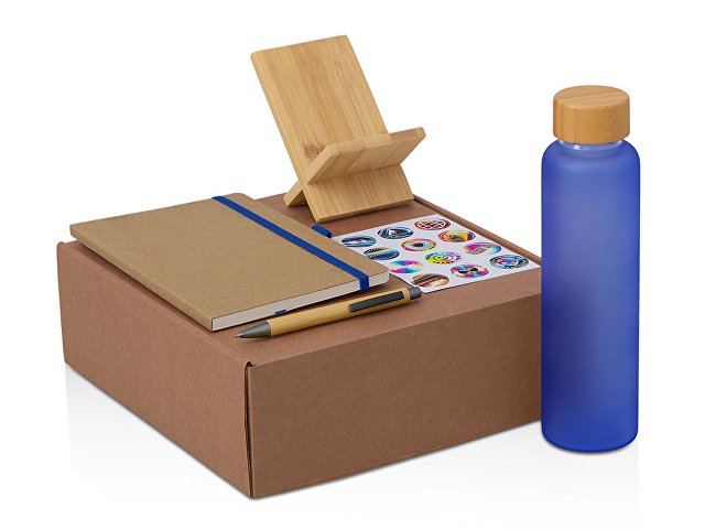 Набор «Wooden» с бутылкой, блокнотом, ручкой и подставкой для телефона 