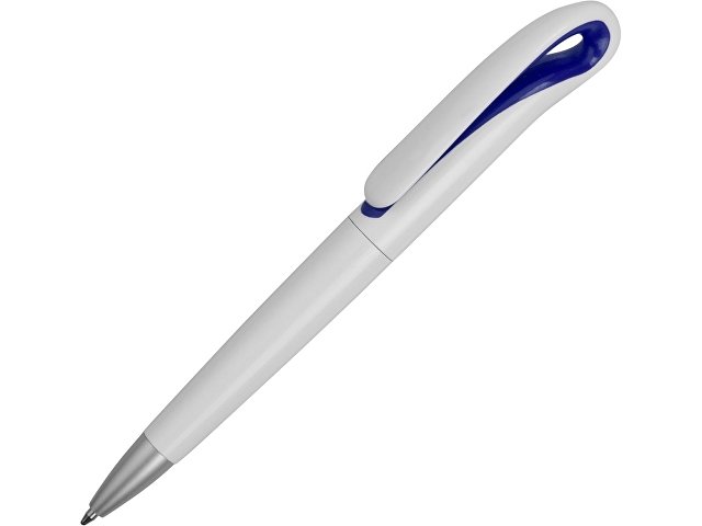 Ручка шариковая "Swansea", белый/ярко-синий, синие чернила