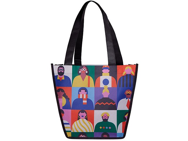 Сумка для шопинга с донной складкой и ручкой из нетканого PET материала thumbnail