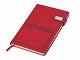 Бизнес блокнот А5 "Freya" с клапаном и карманом для визиток, твердая обложка, 128 листов, красный и (Р)