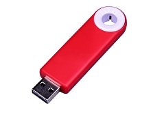 USB 2.0- флешка промо на 16 Гб прямоугольной формы, выдвижной механизм