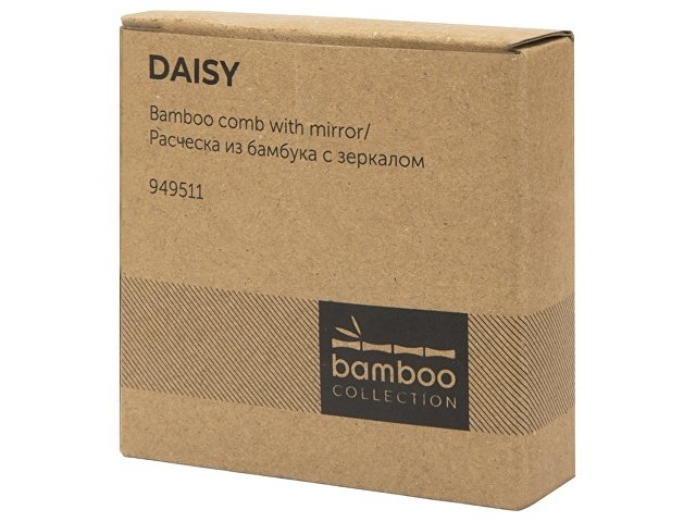 Расческа с зеркалом «Daisy» из бамбука thumbnail