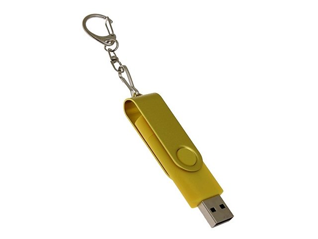 USB 3.0- флешка на 256 Гб с поворотным механизмом и дополнительным разъемом Type-C — фото 3