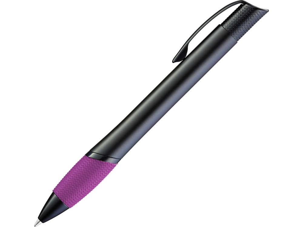 Ручка шариковая металлическая OPERA, фуксия/черный