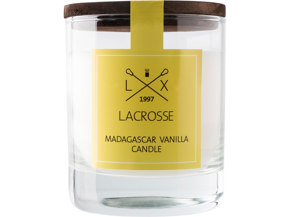 Свеча ароматическая в стекле Мадагаскарская ваниль, желтый