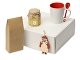 Подарочный набор с чаем, кружкой, медом и новогодней подвеской "Чайная церемония", красный