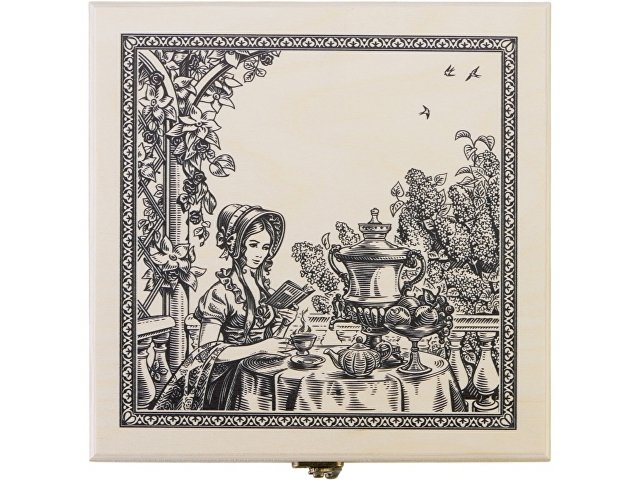 Подарочный набор с чаем «Чайный букет» в деревянной шкатулке