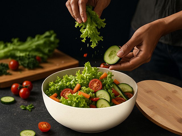 Салатник из натуральных волокон с бамбуковой крышкой «Bowl» thumbnail