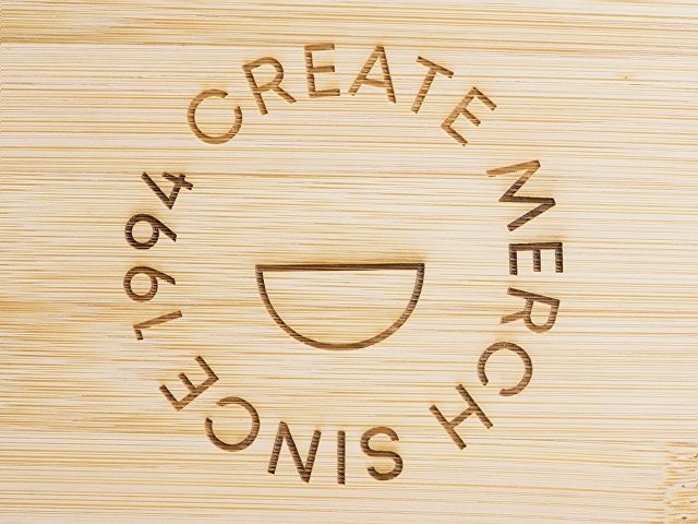 Ланч-бокс «Lunch» из пшеничного волокна с бамбуковой крышкой с гравировкой thumbnail