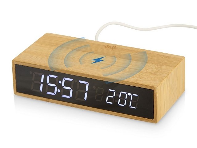 Часы настольные с беспроводной зарядкой «Index», 10 Вт thumbnail