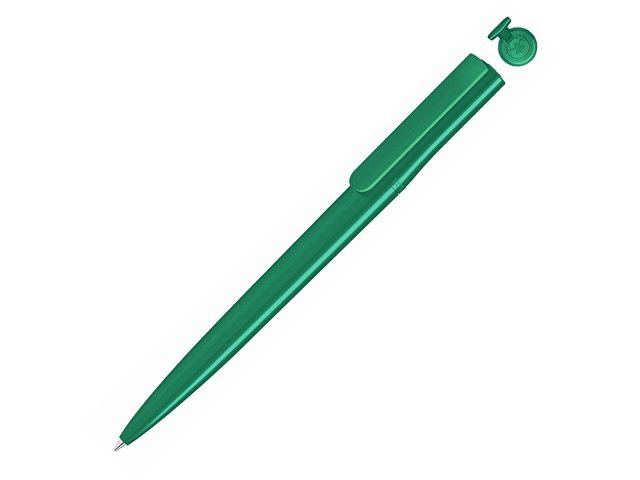 Ручка шариковая пластиковая "RECYCLED PET PEN switch", синий, 1 мм, зеленый
