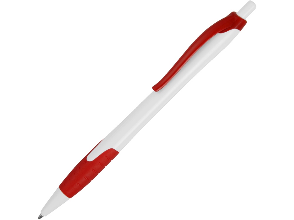 Ручка шариковая Santa Monica, белый/красный, черные чернила