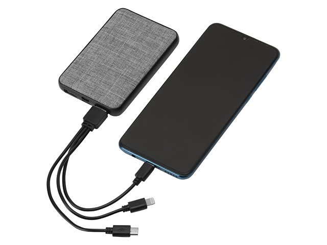 Внешний аккумулятор из rPET «Reborn», 5000 mAh thumbnail