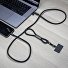 Шнурок-держатель для телефона с зарядным кабелем USB-C на USB-C/Lightning «Lany Eco Charge», серый