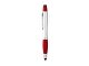 Ручка-стилус "Nash" с маркером, красный/серебристый