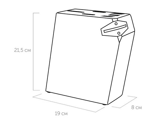 Набор из 5 кухонных ножей, ножниц и блока для ножей с ножеточкой «URSA» thumbnail