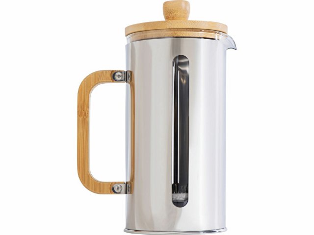 Френч-пресс в стальном корпусе и ручкой из бамбука «Coffee break» thumbnail