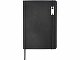 Набор Legato Elegance из блокнота формата А5 в твердой обложке и ручки-роллера, черный/черный