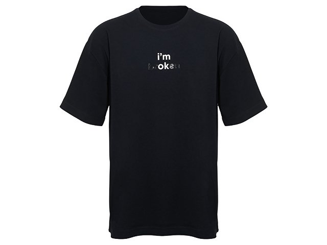 Футболка оверсайз «Vienna» унисекс с нанесением Трафарет Скульптура 2 цвета, размер S