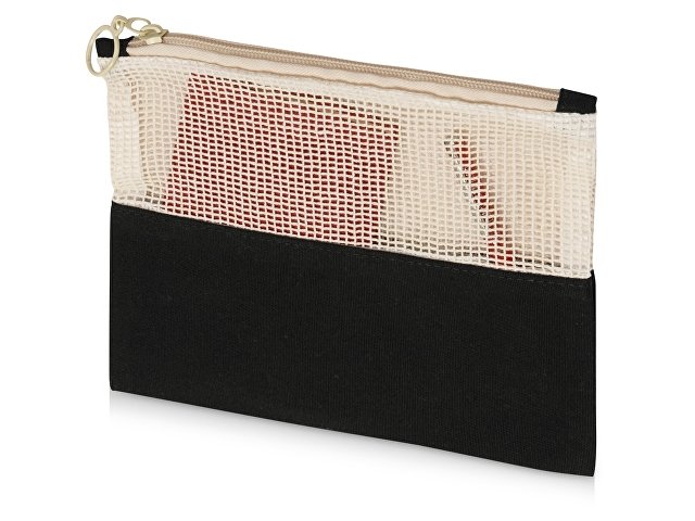 Косметичка «Mesh» хлопковая с сетчатой вставкой thumbnail