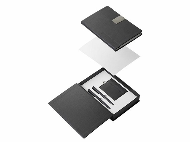 Подарочный набор «Goethe» с блокнотом А5, 2-мя ручками и картхолдером