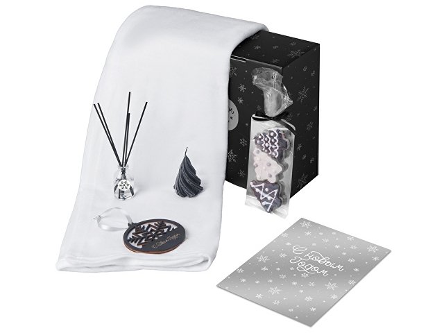 Подарочный набор «Re:Home» с пледом, свечой и диффузором