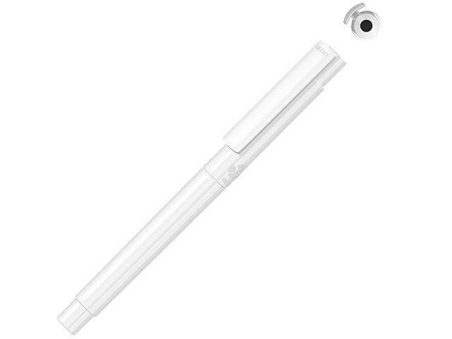 Капиллярная ручка в корпусе из переработанного материала rPET "RECYCLED PET PEN PRO FL», белый с черными чернилами