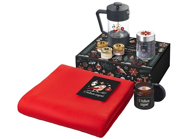 Подарочный набор «Re:Moments» с пледом, френчпрессом и медом thumbnail