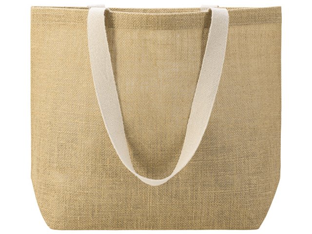 Сумка Jute джутовая с широким дном и карманом thumbnail