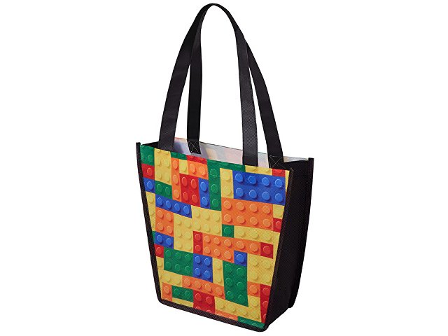 Сумка для шопинга с донной складкой и ручкой из нетканого PET материала thumbnail