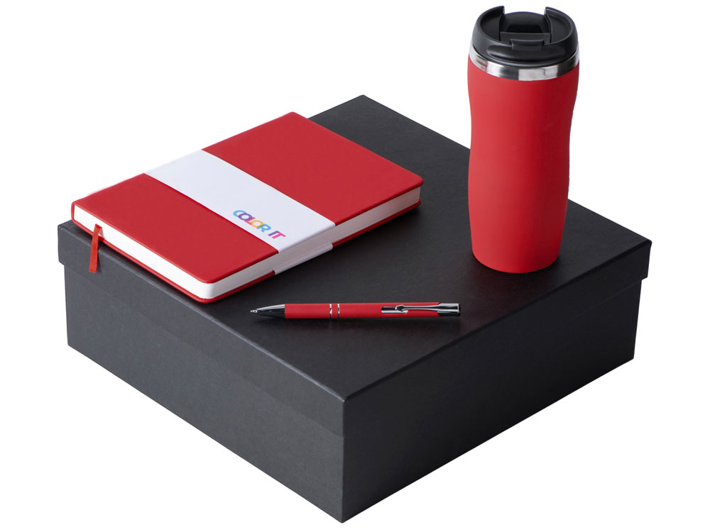 Подарочный набор "Color it" с блокнотом, металлической ручкой и термокружкой