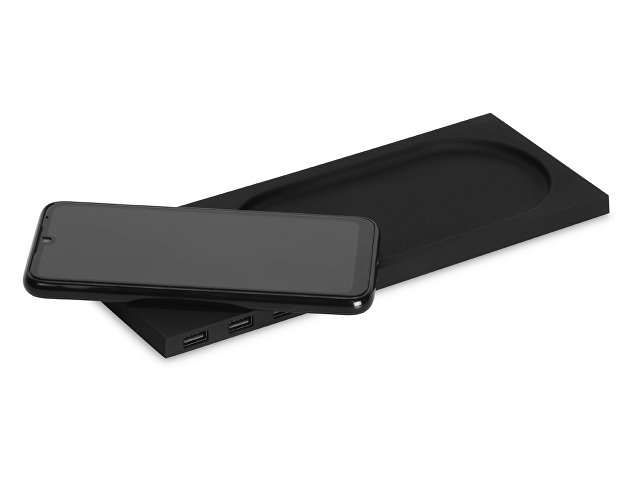 Беспроводное настольное зарядное устройство «Glide» с подсветкой, soft-touch thumbnail