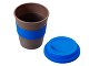 Стакан с силиконовой крышкой "Cafe", синий