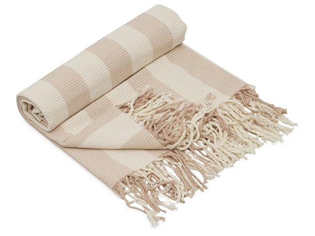 Плед «Reglet» из хлопка с бахромой thumbnail