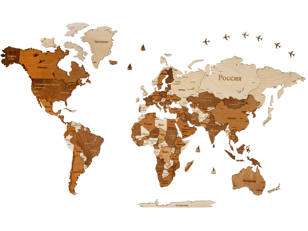 Интерьерная карта мира «World» (арт. 625348) - купить в Москве
