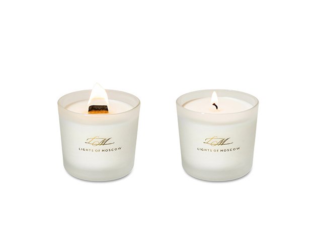 Набор для создания 2-х ароматических свечей: амбра и табак/маракуйя, сандал и пачули thumbnail