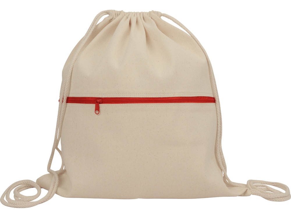 Рюкзак-мешок «Lark» хлопковый с цветной молнией