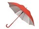 Зонт-трость "Silver Color" полуавтомат, красный/серебристый (Р)