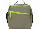 Изотермическая сумка-холодильник "Neo Classic" c контрастной молнией, серый/зеленое яблоко