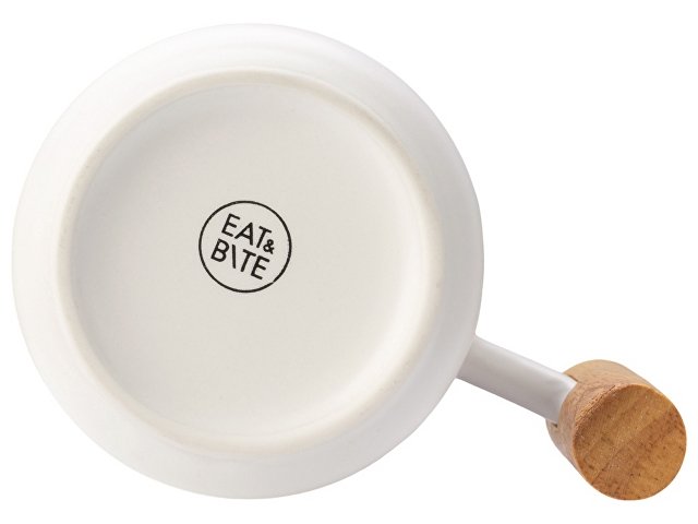 Кружка с ручкой и крышкой из каучукового дерева «Jeny» thumbnail