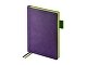 Ежедневник А5 датированный "Boston" 2026, фиолетовый с салатовым обрезом