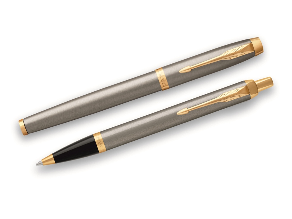 Набор Parker «IM Core Brushed Metal GT»: ручка шариковая, ручка роллер