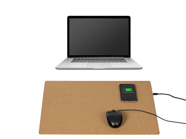 Пробковый коврик для рабочего места с беспроводной зарядкой «Querсus» thumbnail