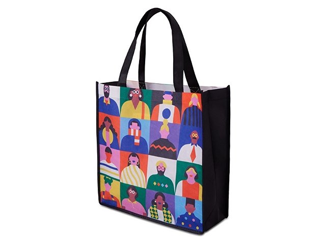 Сумка для шопинга с донной складкой и ручкой из нетканого PET материала thumbnail