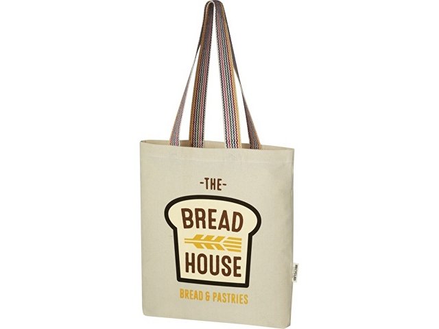 Эко-сумка «Rainbow» из переработанного хлопка с передним карманом thumbnail