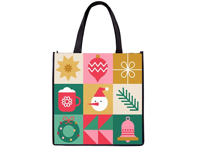 Сумка для шопинга с донной складкой и ручкой из нетканого PET материала thumbnail