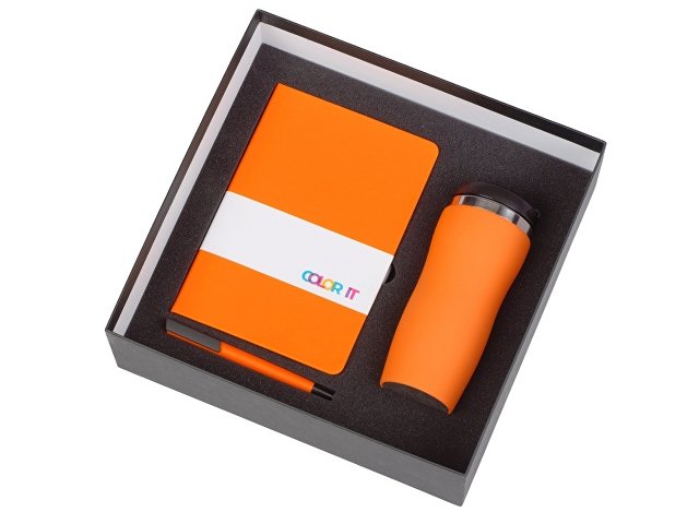 Подарочный набор "COLOR IT" c блокнотом, ручкой и термокружкой thumbnail