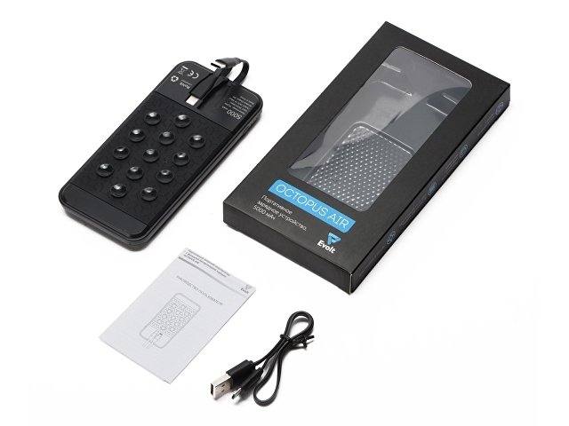 Портативное беспроводное зарядное устройство «Octopus Air», 5000 mAh thumbnail