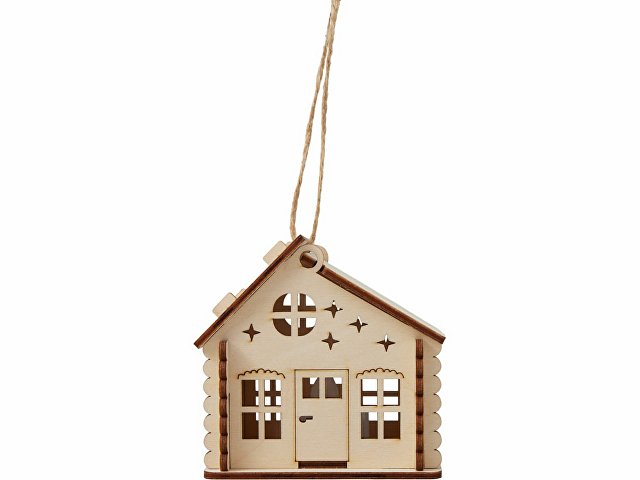 Деревянная подвеска на елку с подсветкой «Lumihut» thumbnail