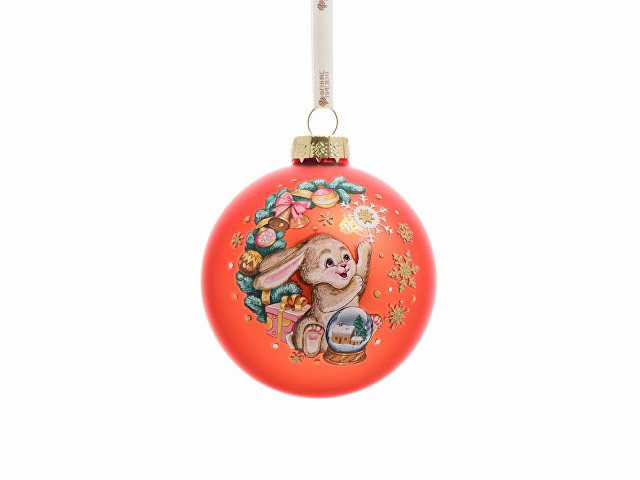 Стеклянный шар «Зайчик»